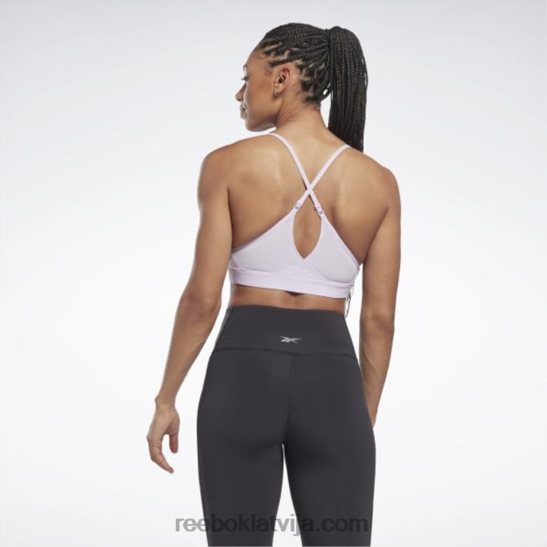 lux siksnīgs sporta krūšturis sievietes 0T464616 Reebok violeta oāze