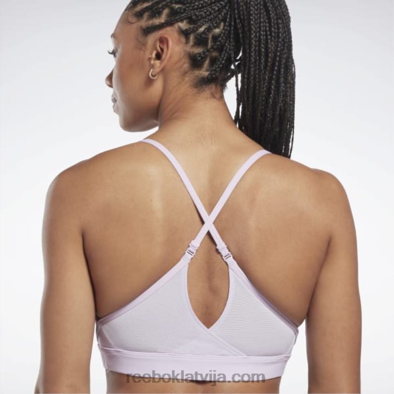lux siksnīgs sporta krūšturis sievietes 0T464616 Reebok violeta oāze