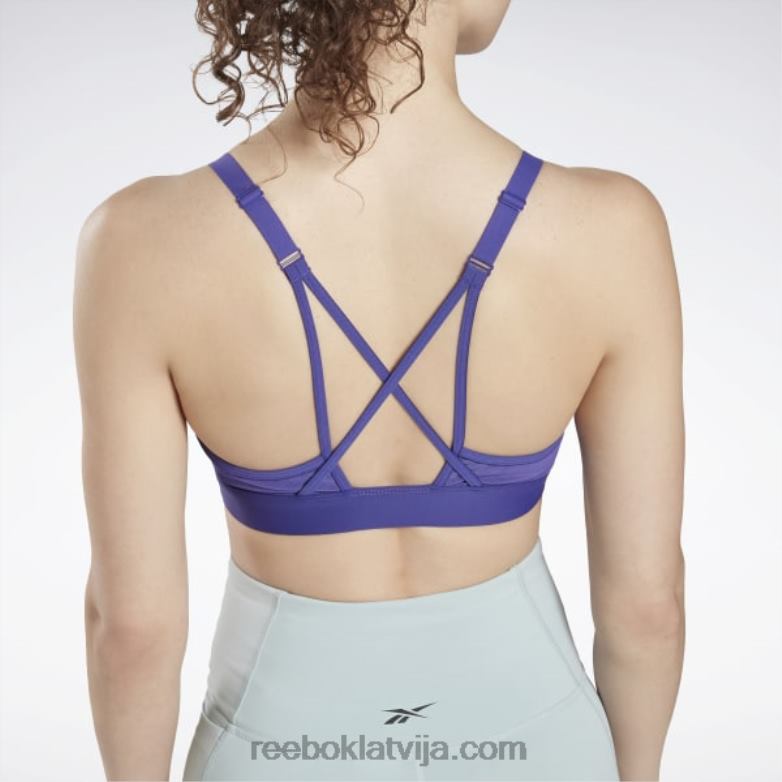 lux siksnīgs sporta krūšturis sievietes 0T464670 Reebok trekns violets