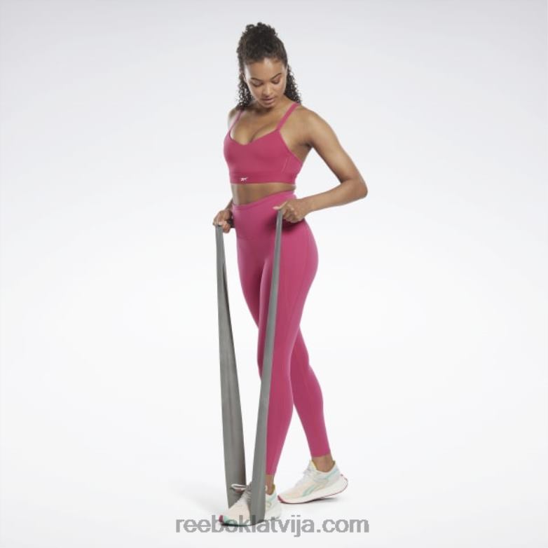 lux siksnīgs sporta krūšturis sievietes 0T464944 Reebok daļēji lepni rozā