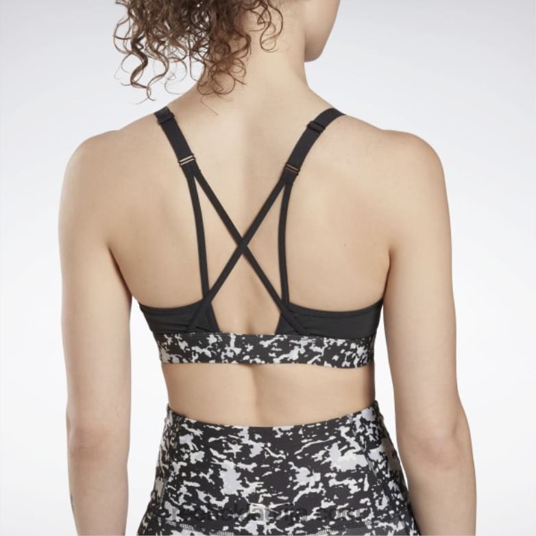 lux speckle moderns safari strappy krūšturis sievietes 0T464584 Reebok melns