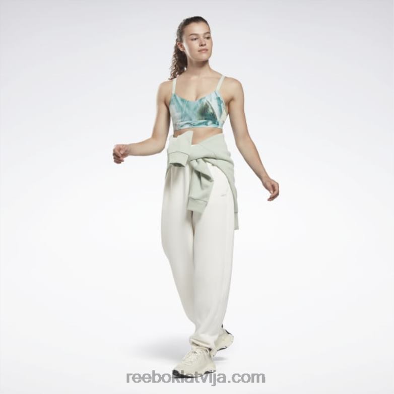 lux strappy liquid abyss print sporta krūšturis sievietes 0T464983 Reebok gaišā salvija