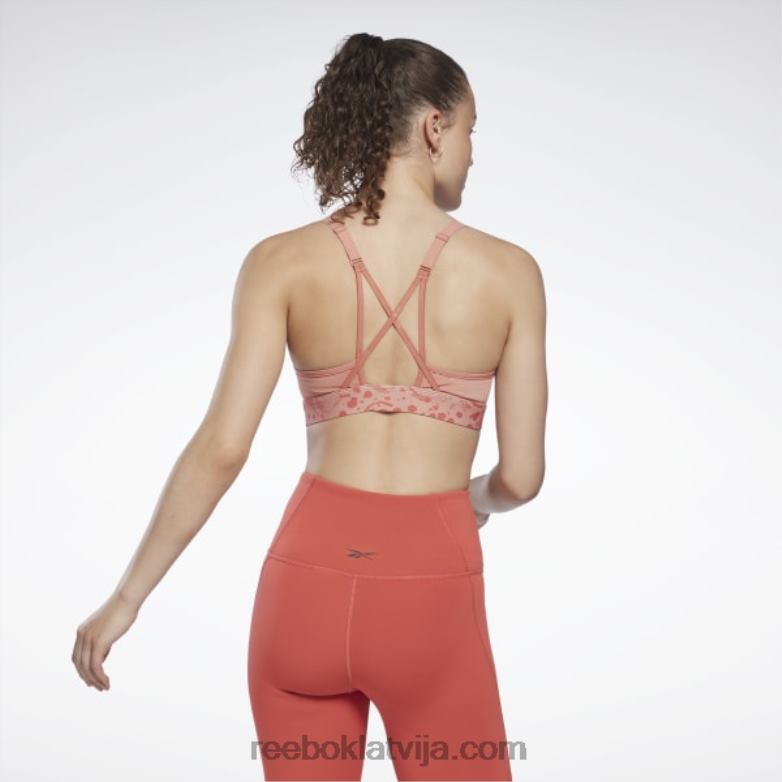 lux strappy moderns safari print sporta krūšturis sievietes 0T464813 Reebok kanjona koraļļi