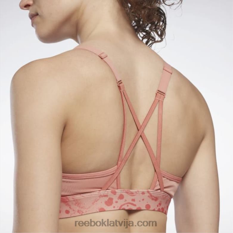 lux strappy moderns safari print sporta krūšturis sievietes 0T464813 Reebok kanjona koraļļi