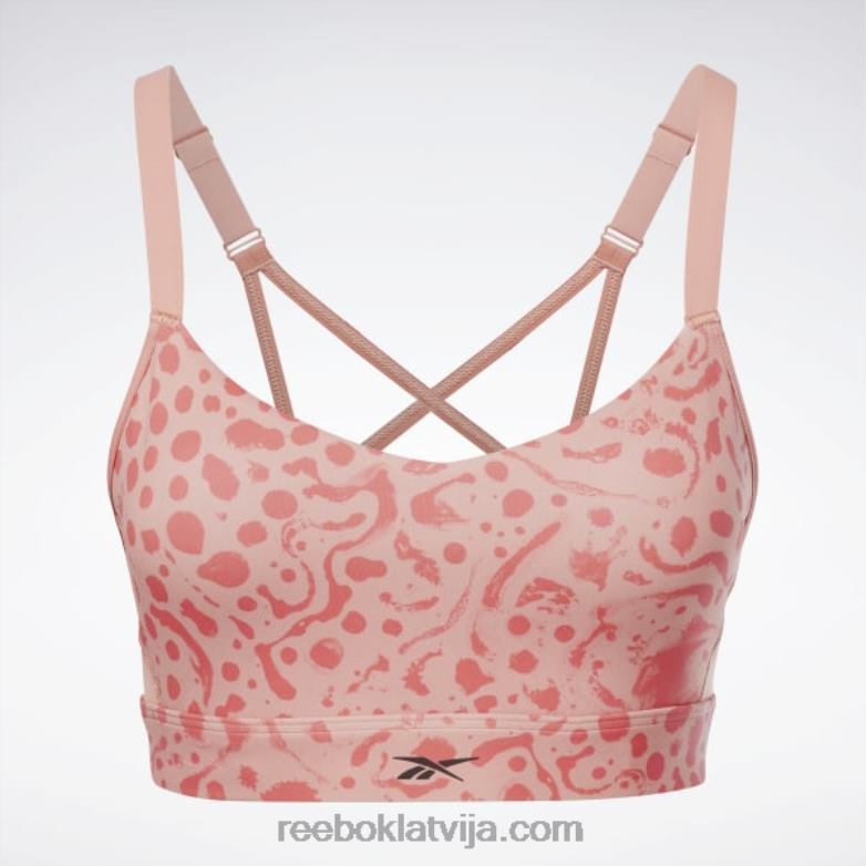 lux strappy moderns safari print sporta krūšturis sievietes 0T464813 Reebok kanjona koraļļi