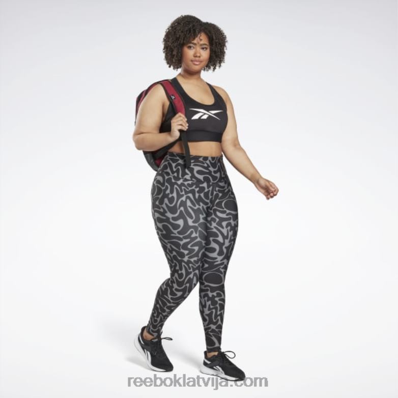 lux vector sacīkšu sporta krūšturis (plus izmēra) sievietes 0T464612 Reebok melns