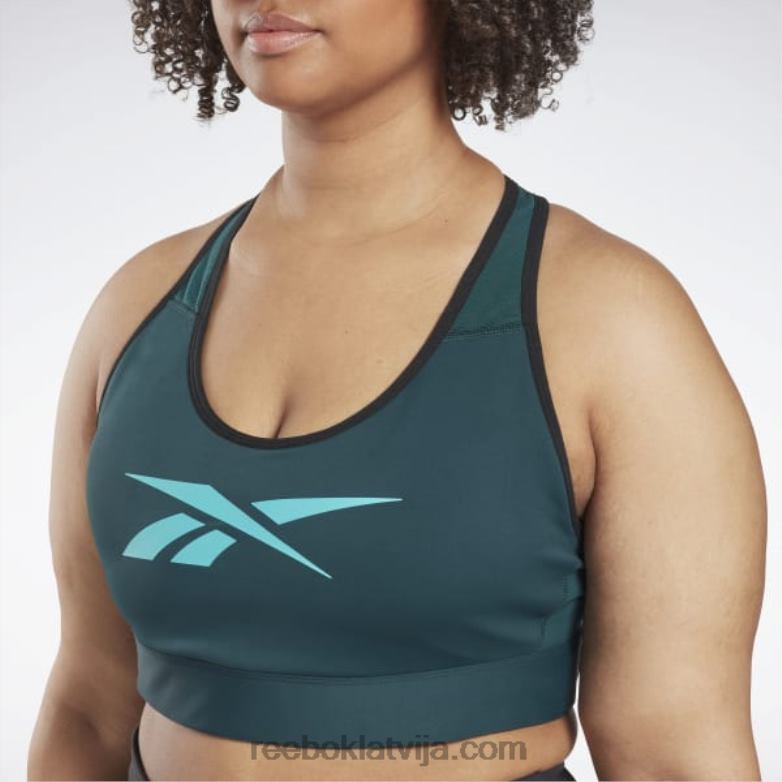 lux vector sacīkšu sporta krūšturis (plus izmēra) sievietes 0T464663 Reebok mežs zaļš