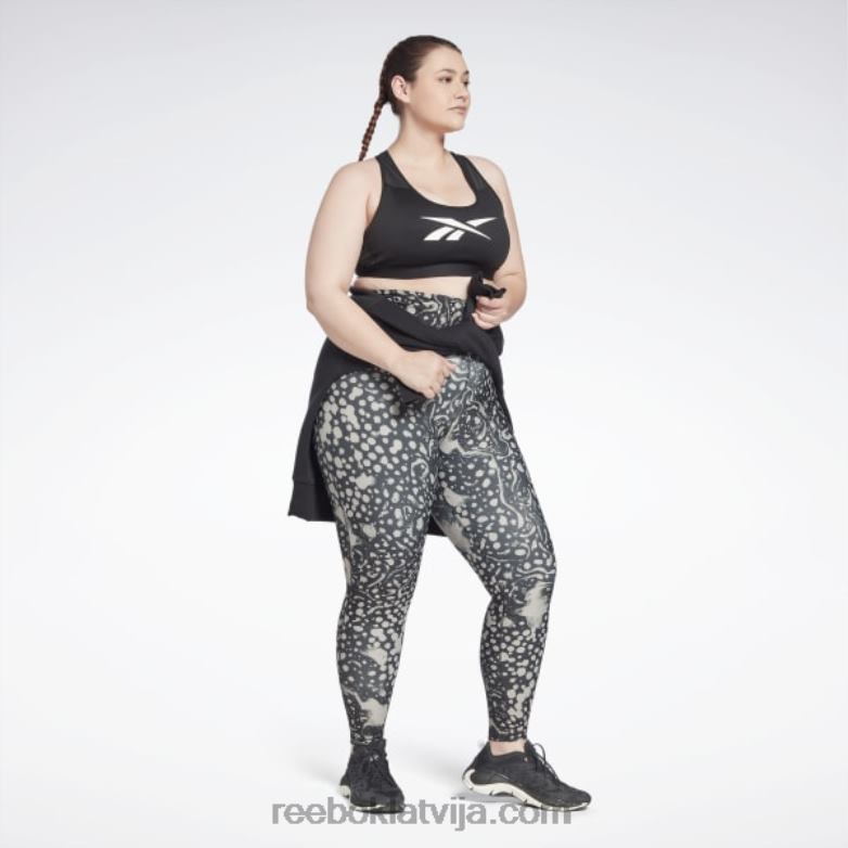 lux vector sacīkšu sporta krūšturis (plus izmēra) sievietes 0T464840 Reebok melns