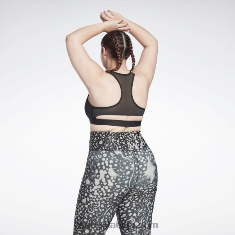 lux vector sacīkšu sporta krūšturis (plus izmēra) sievietes 0T464840 Reebok melns