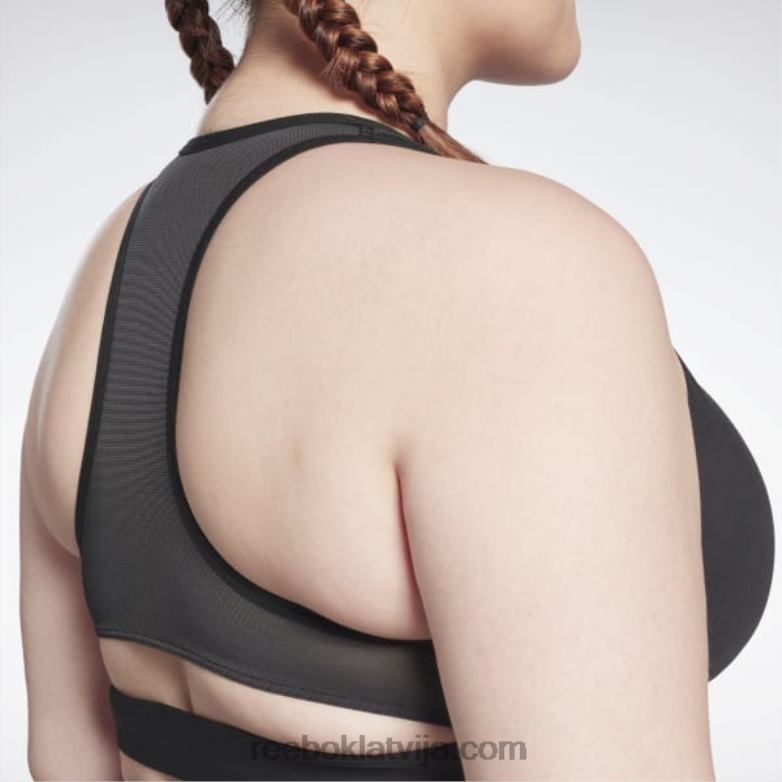 lux vector sacīkšu sporta krūšturis (plus izmēra) sievietes 0T464840 Reebok melns