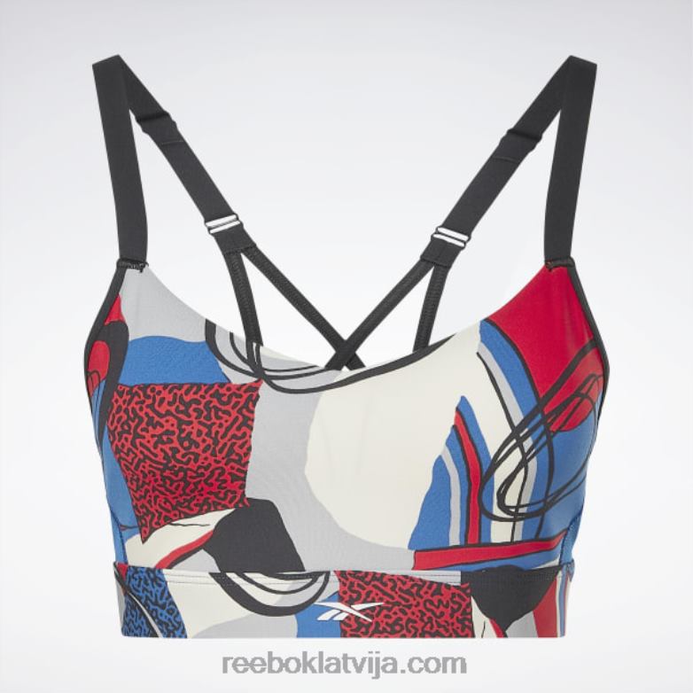lux veikt grafiski strapy krūšturis sievietes 0T464533 Reebok vektors zils