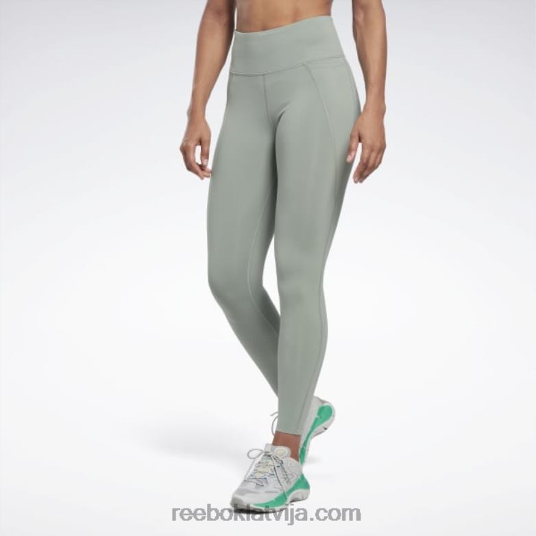 lux zeķubikses ar augstu jostasvietu sievietes 0T464233 Reebok harmonija zaļa