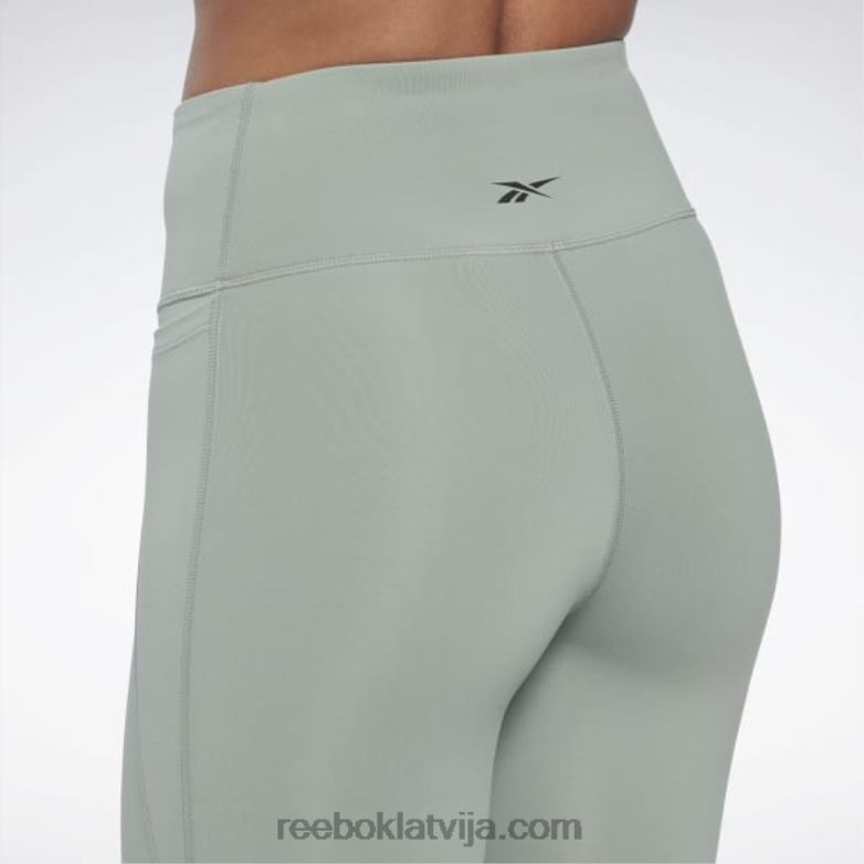 lux zeķubikses ar augstu jostasvietu sievietes 0T464233 Reebok harmonija zaļa