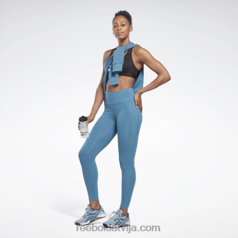 lux zeķubikses ar augstu jostasvietu sievietes 0T464281 Reebok tēraudzils s23-r