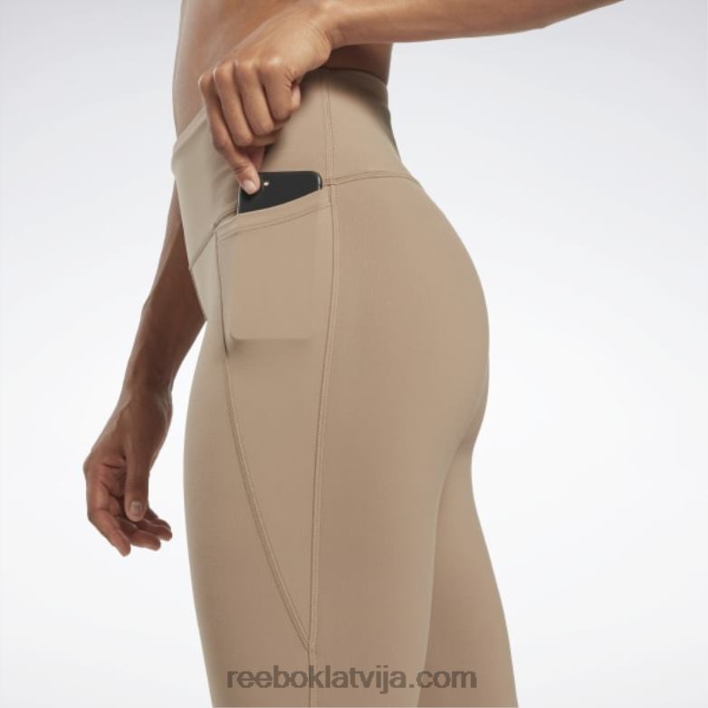lux zeķubikses ar augstu jostasvietu sievietes 0T464417 Reebok taupe