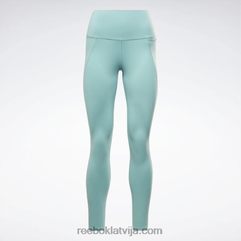 lux zeķubikses ar augstu jostasvietu sievietes 0T464969 Reebok daļēji klasiska zilganzaļa