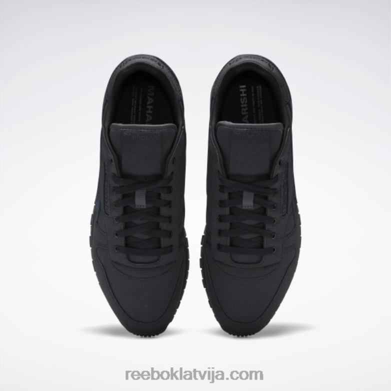maharishi klasiskās ādas rip stop kurpes0T464356 Reebok kodols melns/tīri pelēks 8