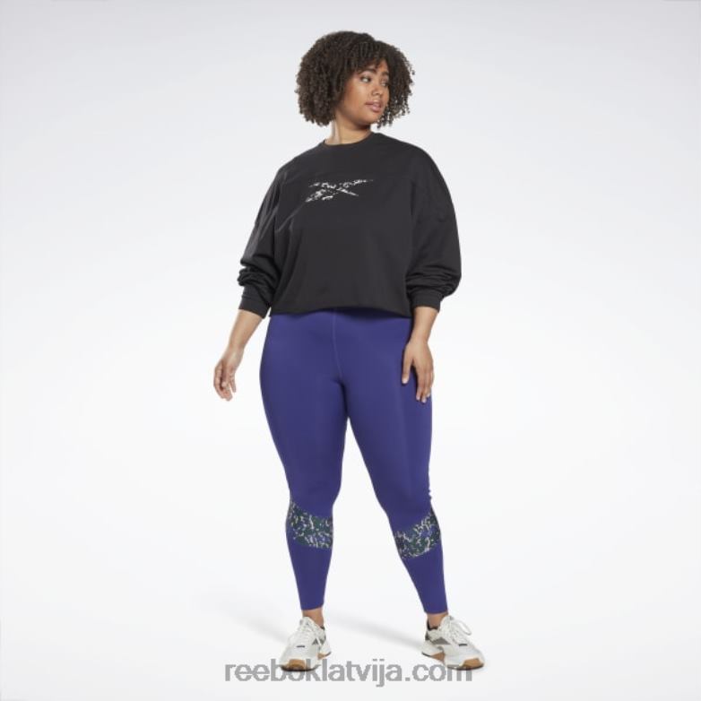 moderni safari legingi (plus izmēra) sievietes 0T464389 Reebok trekns violets