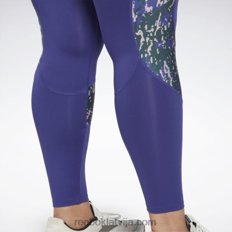 moderni safari legingi (plus izmēra) sievietes 0T464389 Reebok trekns violets