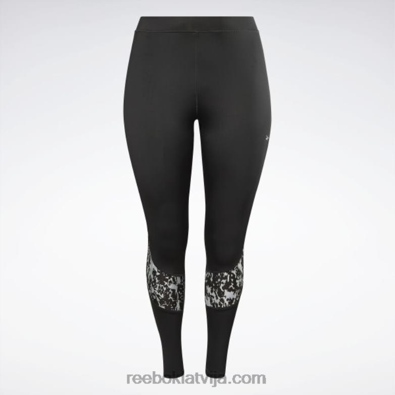 moderni safari legingi (plus izmēra) sievietes 0T464454 Reebok nakts melns