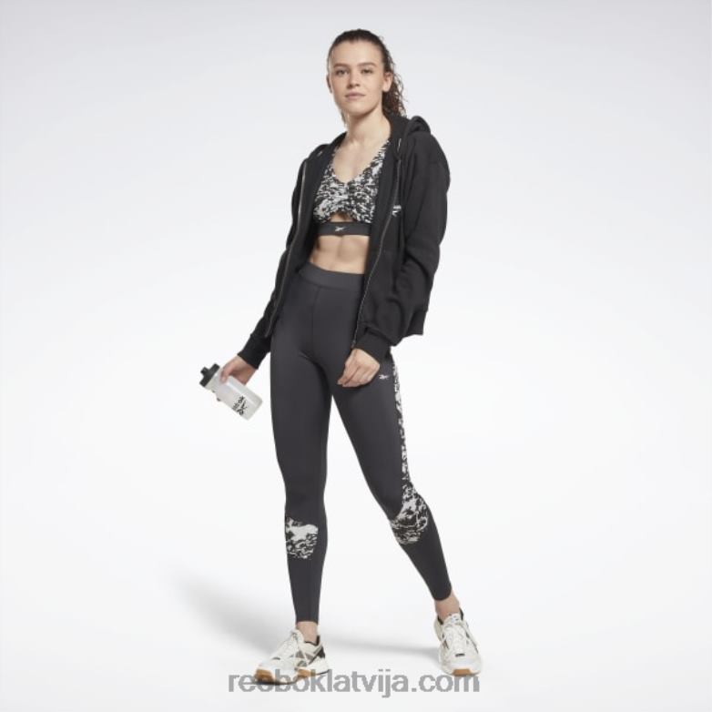 moderni safari legingi sievietes 0T464466 Reebok nakts melns