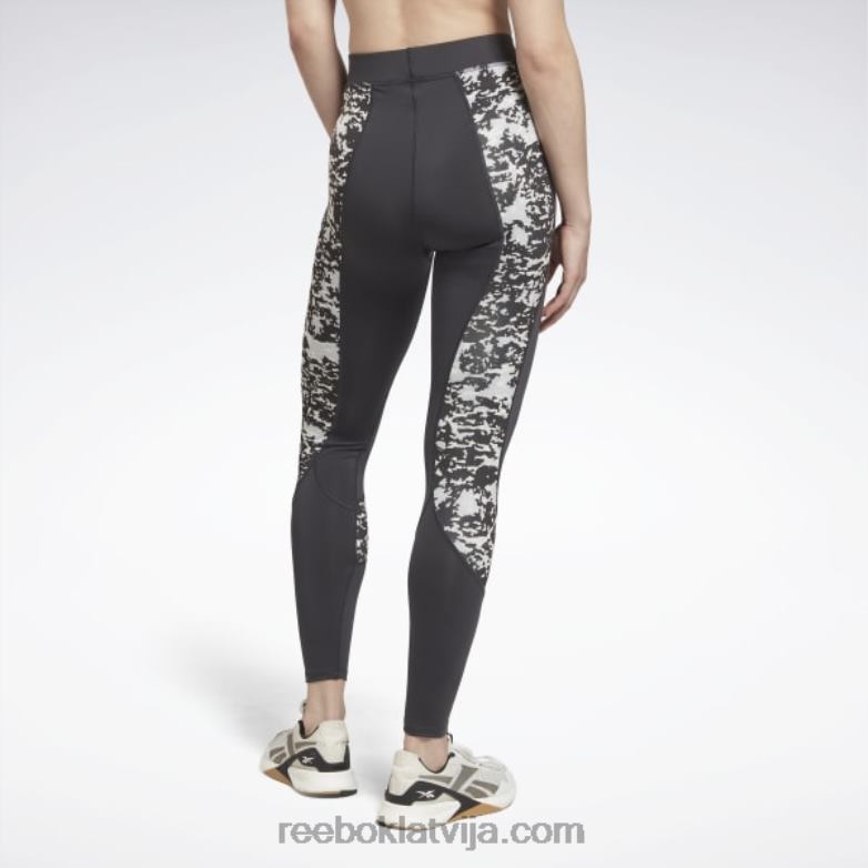 moderni safari legingi sievietes 0T464466 Reebok nakts melns