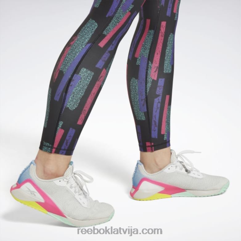 myt allover print zeķubikses sievietes 0T464539 Reebok daļēji lepni rozā
