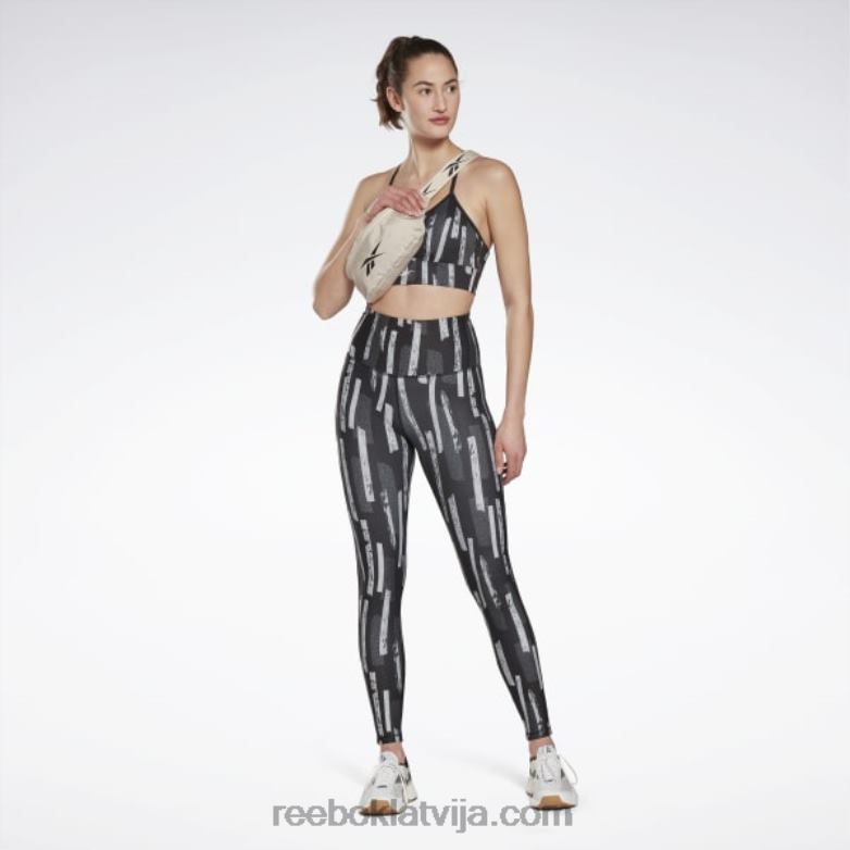 myt allover print zeķubikses sievietes 0T464638 Reebok nakts melns