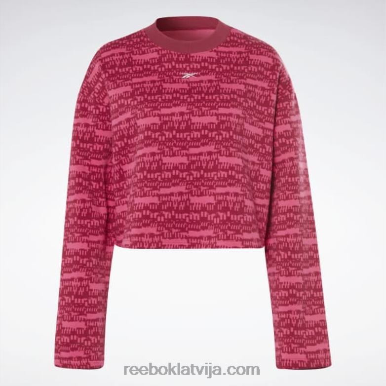 myt printed garām piedurknēm cover-up sievietes 0T464990 Reebok vajāšana rozā