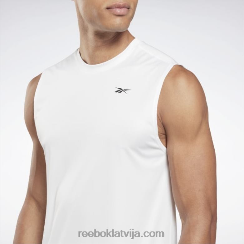 mācību t-krekls bez piedurknēm vīriešiem 0T4641190 Reebok balts