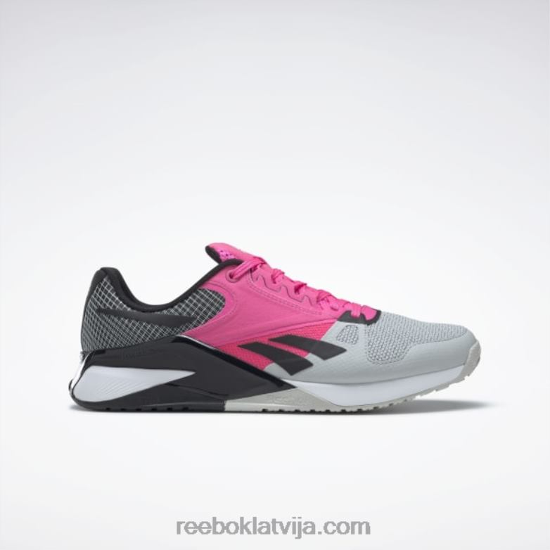 nano 6000 treniņu apavi0T464138 Reebok tīri pelēks 2/atomrozā/melns kodols