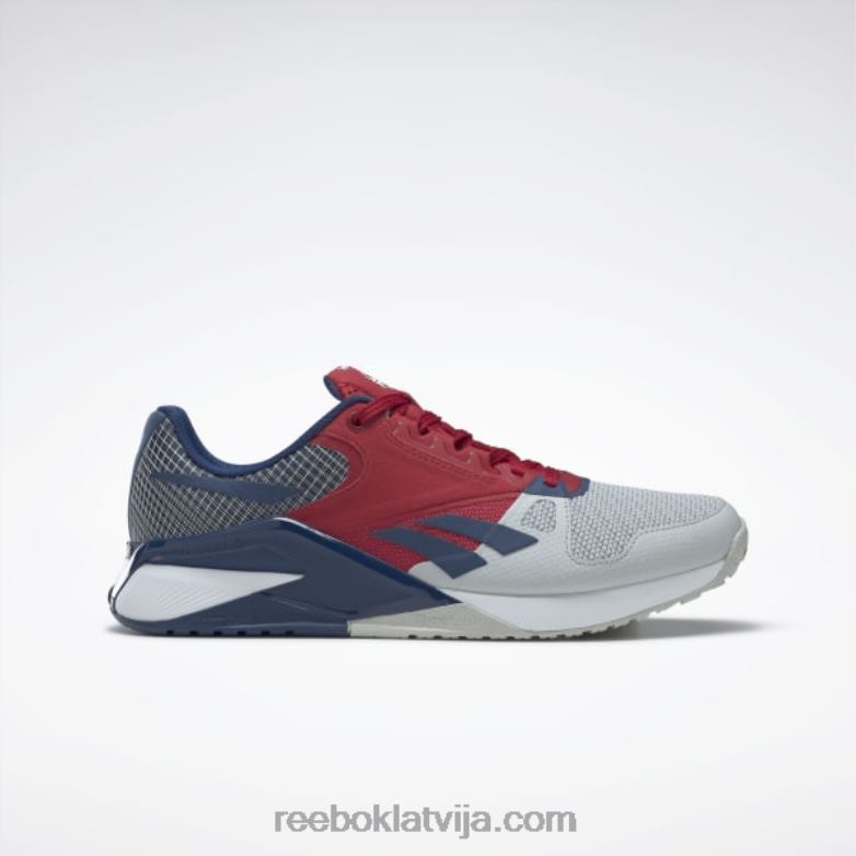 nano 6000 treniņu apavi0T464169 Reebok tīri pelēks 2/zibsarkans/batikas zils