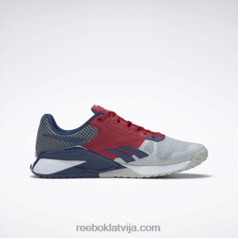 nano 6000 treniņu apavi0T464169 Reebok tīri pelēks 2/zibsarkans/batikas zils