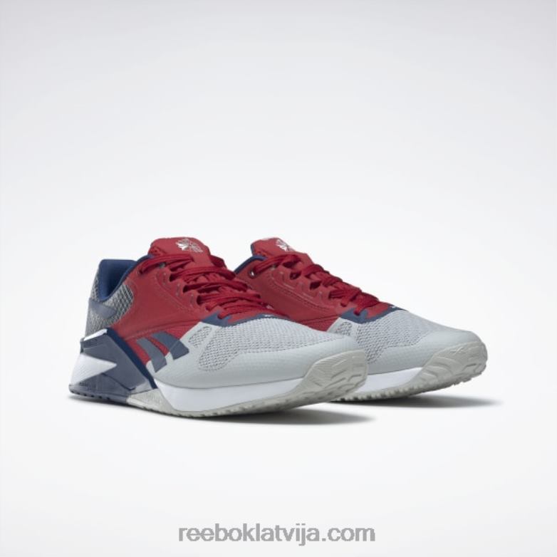 nano 6000 treniņu apavi0T464169 Reebok tīri pelēks 2/zibsarkans/batikas zils