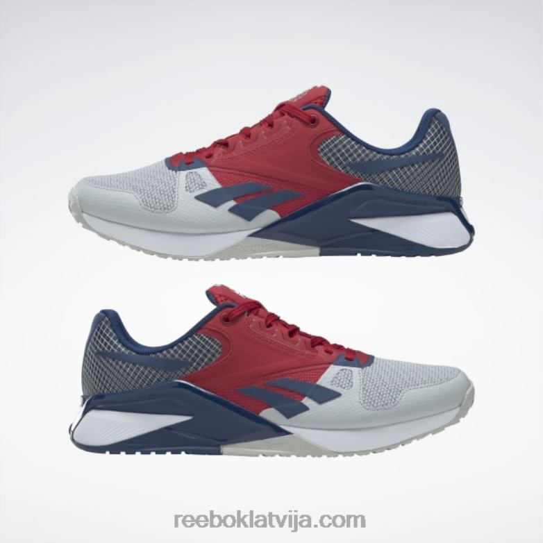 nano 6000 treniņu apavi0T464169 Reebok tīri pelēks 2/zibsarkans/batikas zils