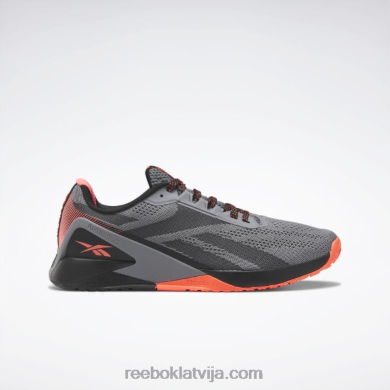 nano x1 vīriešu treniņa apavi0T4641044 Reebok kodols melns/tīri pelēks 5/oranžs uzliesmojums