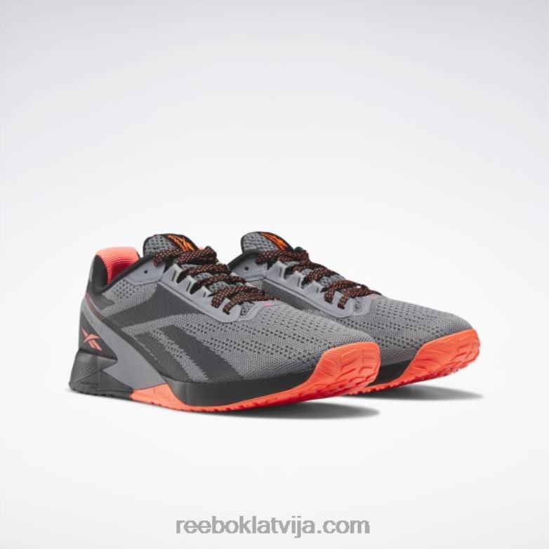 nano x1 vīriešu treniņa apavi0T4641044 Reebok kodols melns/tīri pelēks 5/oranžs uzliesmojums