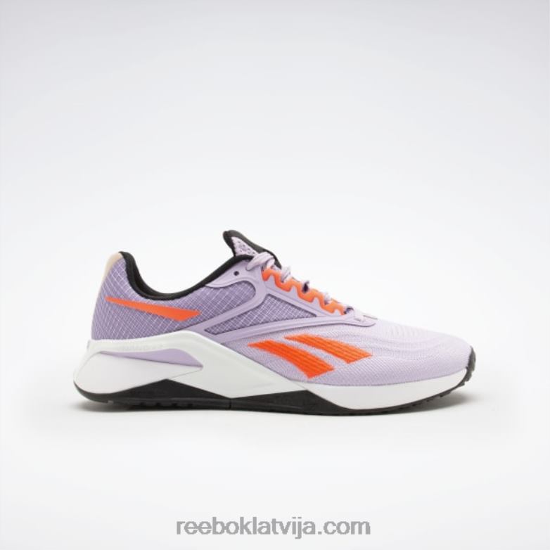 nano x2 sieviešu treniņa apavi0T46443 Reebok violeta oāze/oranžs uzliesmojums/melns kodols
