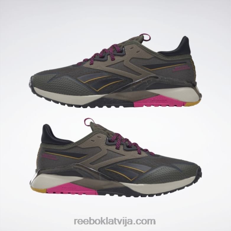 nano x2 tr piedzīvojumu sieviešu treniņu apavi0T464162 Reebok armija zaļš/core melns/lepni rozā