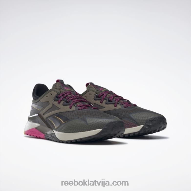 nano x2 tr piedzīvojumu sieviešu treniņu apavi0T464162 Reebok armija zaļš/core melns/lepni rozā