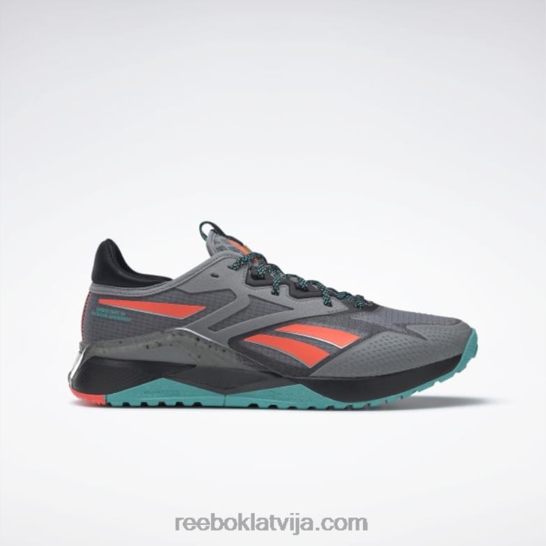 nano x2 tr piedzīvojumu vīriešu treniņa apavi0T4641063 Reebok tīri pelēka 5/core melna/klasiska zilganzaļa