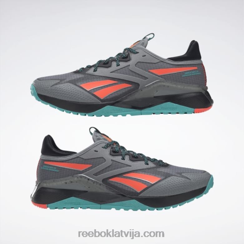 nano x2 tr piedzīvojumu vīriešu treniņa apavi0T4641063 Reebok tīri pelēka 5/core melna/klasiska zilganzaļa