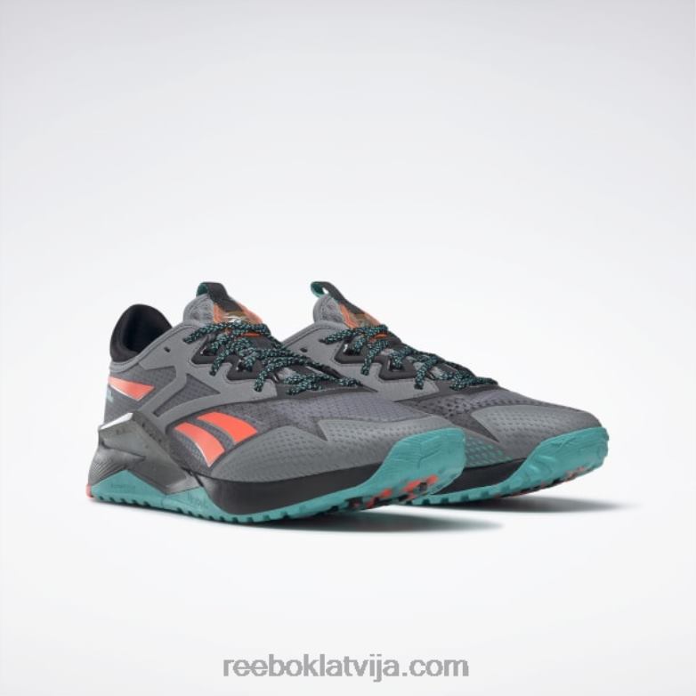 nano x2 tr piedzīvojumu vīriešu treniņa apavi0T4641063 Reebok tīri pelēka 5/core melna/klasiska zilganzaļa