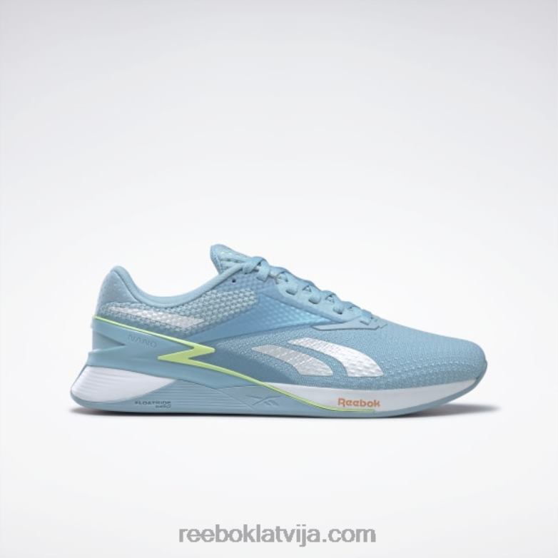 nano x3 sieviešu apavi0T464113 Reebok zila pērle/enerģijas mirdzums/persiku pūciņš s23-r