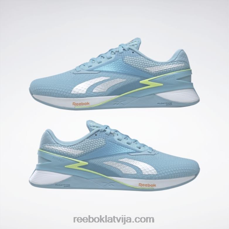 nano x3 sieviešu apavi0T464113 Reebok zila pērle/enerģijas mirdzums/persiku pūciņš s23-r