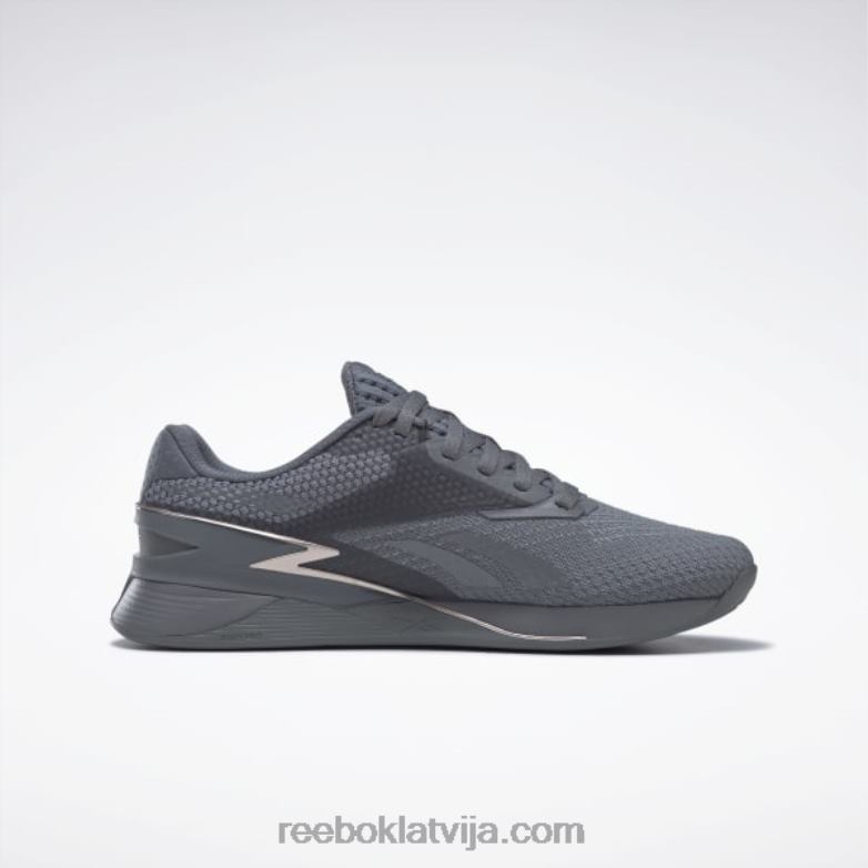 nano x3 sieviešu apavi0T46418 Reebok tīri pelēks 6/tīrs pelēks 7/taupe met s23
