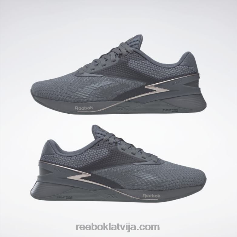 nano x3 sieviešu apavi0T46418 Reebok tīri pelēks 6/tīrs pelēks 7/taupe met s23