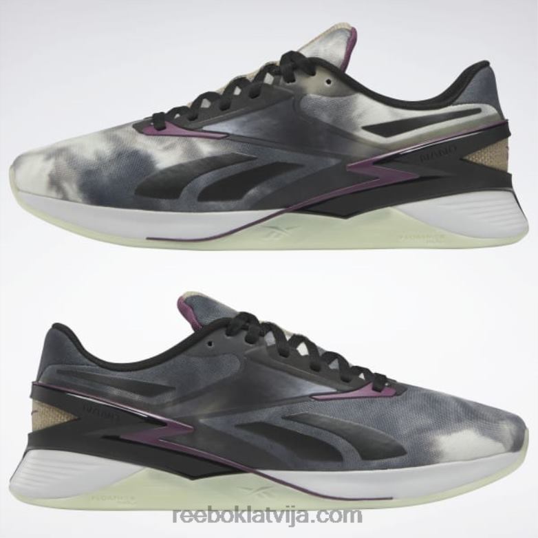 nano x3 treniņu apavi0T464564 Reebok serde melna/mazgāta plūme f17-r/vētras svelme
