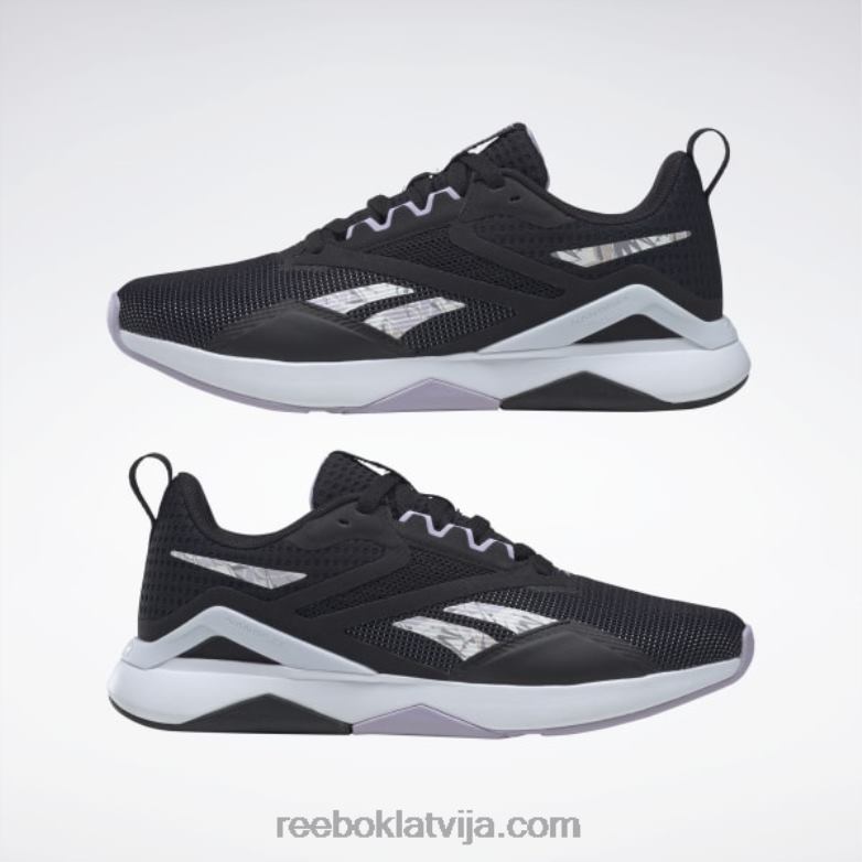 nanoflex tr 20 sieviešu treniņu apavi0T464136 Reebok kodols melns/ftwr balts/violeta oāze