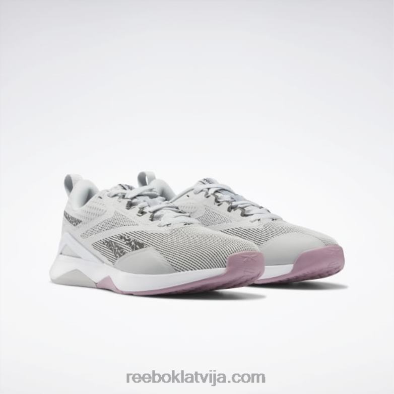 nanoflex tr 20 sieviešu treniņu apavi0T464161 Reebok tīri pelēks 2/ftwr white/core black